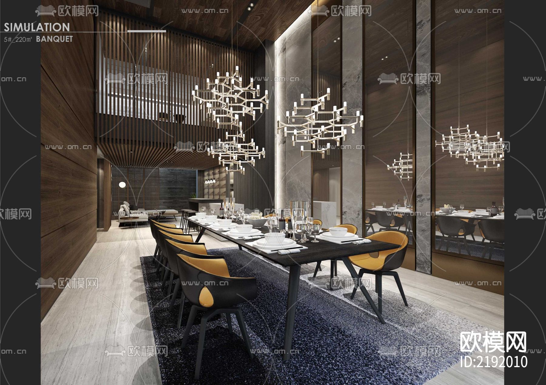 郑州融创中原壹号院样板房CAD施工图下载（渲染图1）