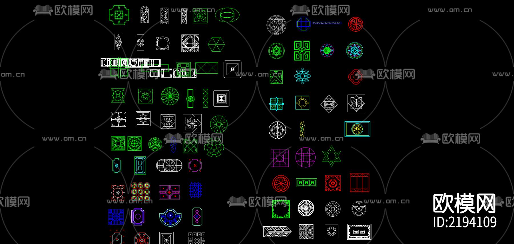 室内装饰cad图库下载