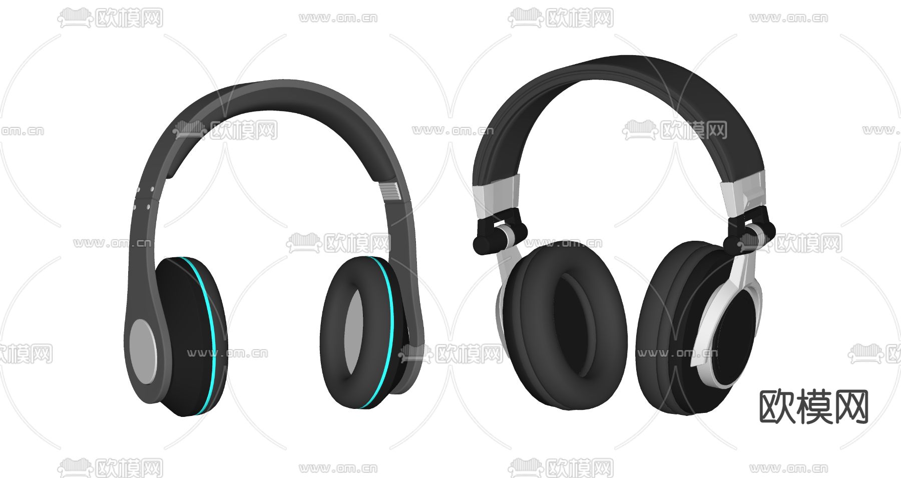 现代耳机su模型下载（渲染图2）