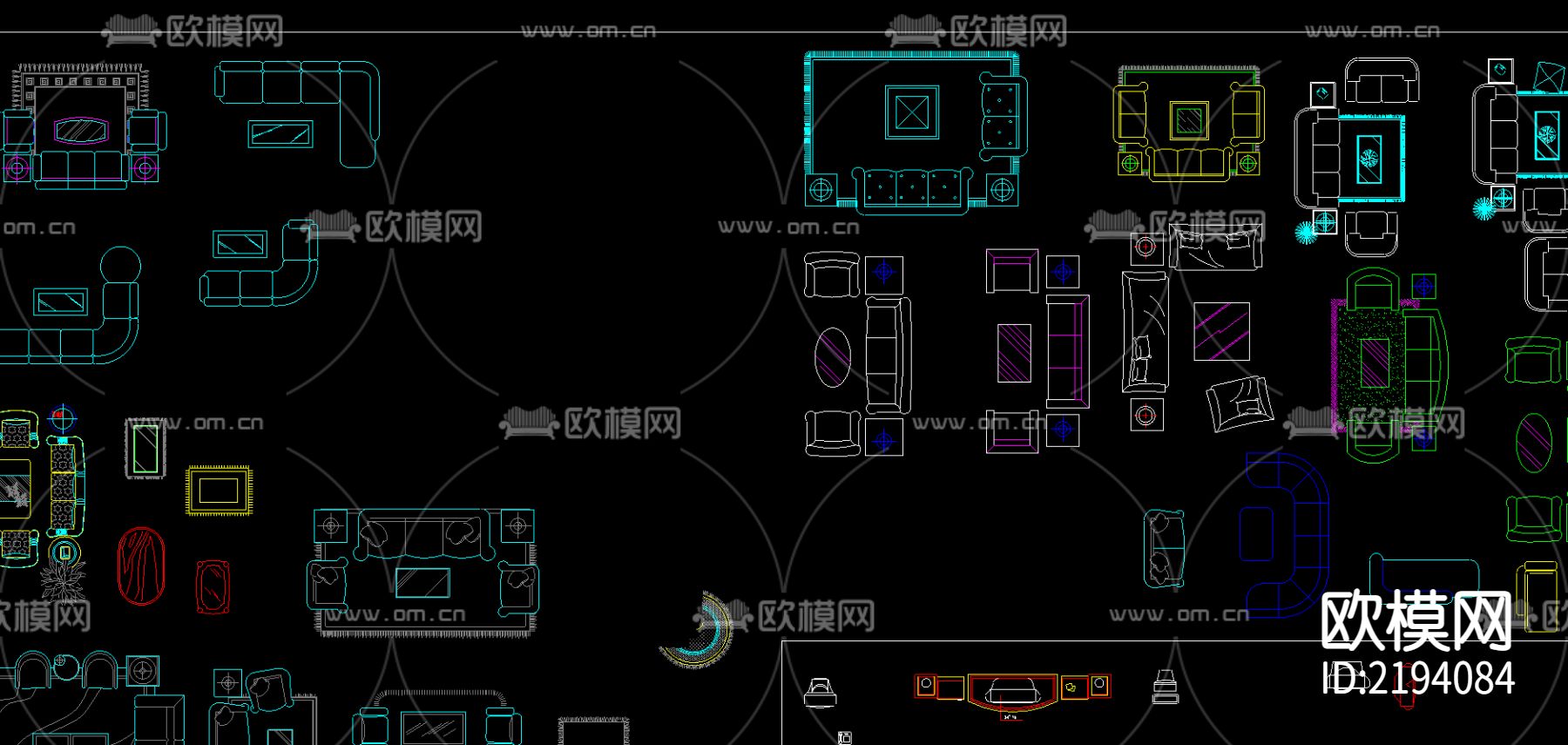 室内家具cad图库-免费3dmax模型库-欧模网