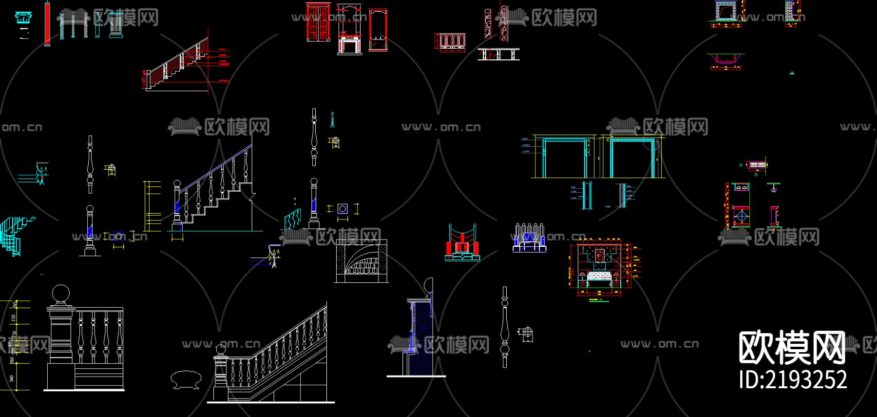 室内装饰品cad图库下载