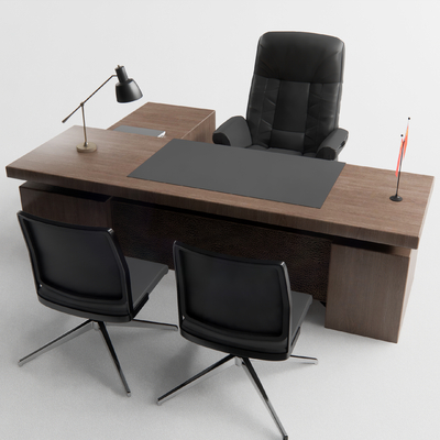  现代办公桌椅su模型 