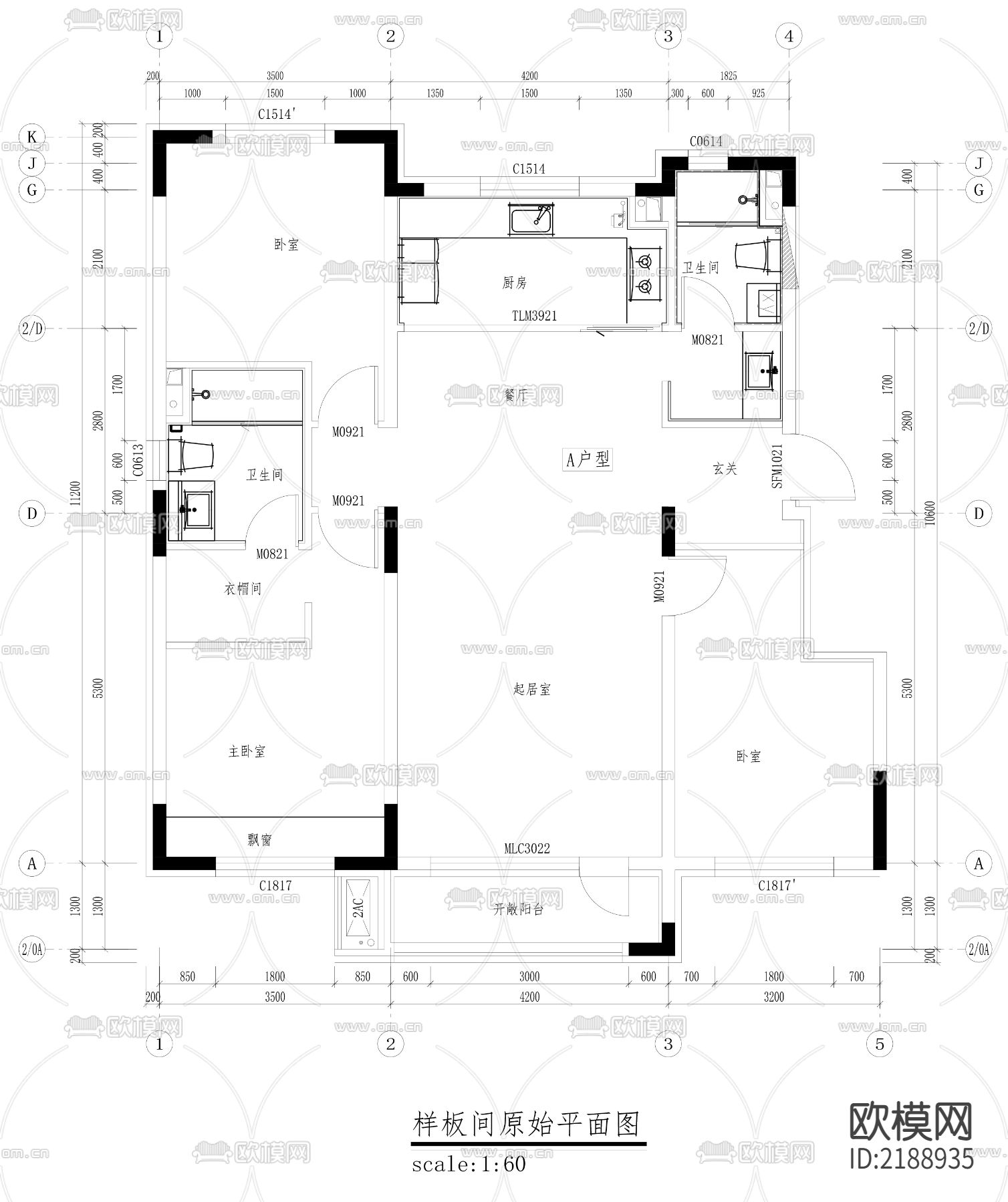 欧式大平层豪宅CAD平面图下载（渲染图2）