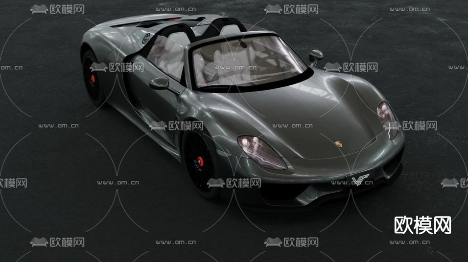 现代保时捷918跑车免费3d模型下载