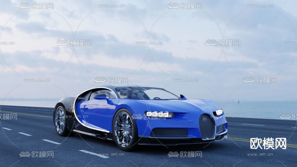 现代布加迪凯龙超级跑车免费3d模型下载