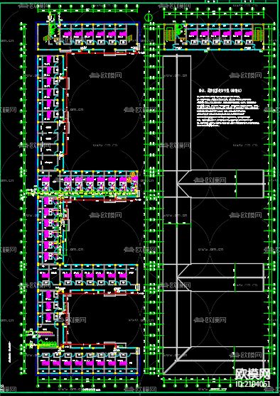 宿舍给排水cad施工图下载（渲染图4）