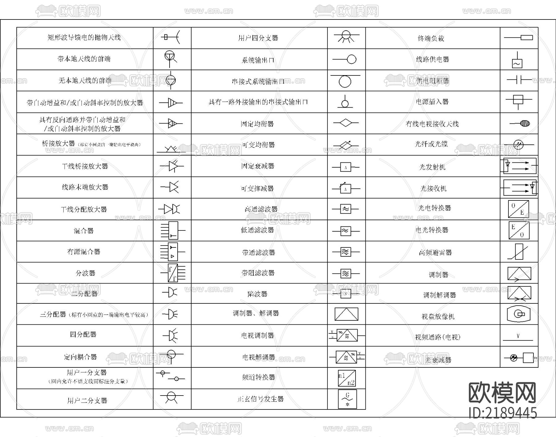 电气图例CAD图库下载（渲染图2）
