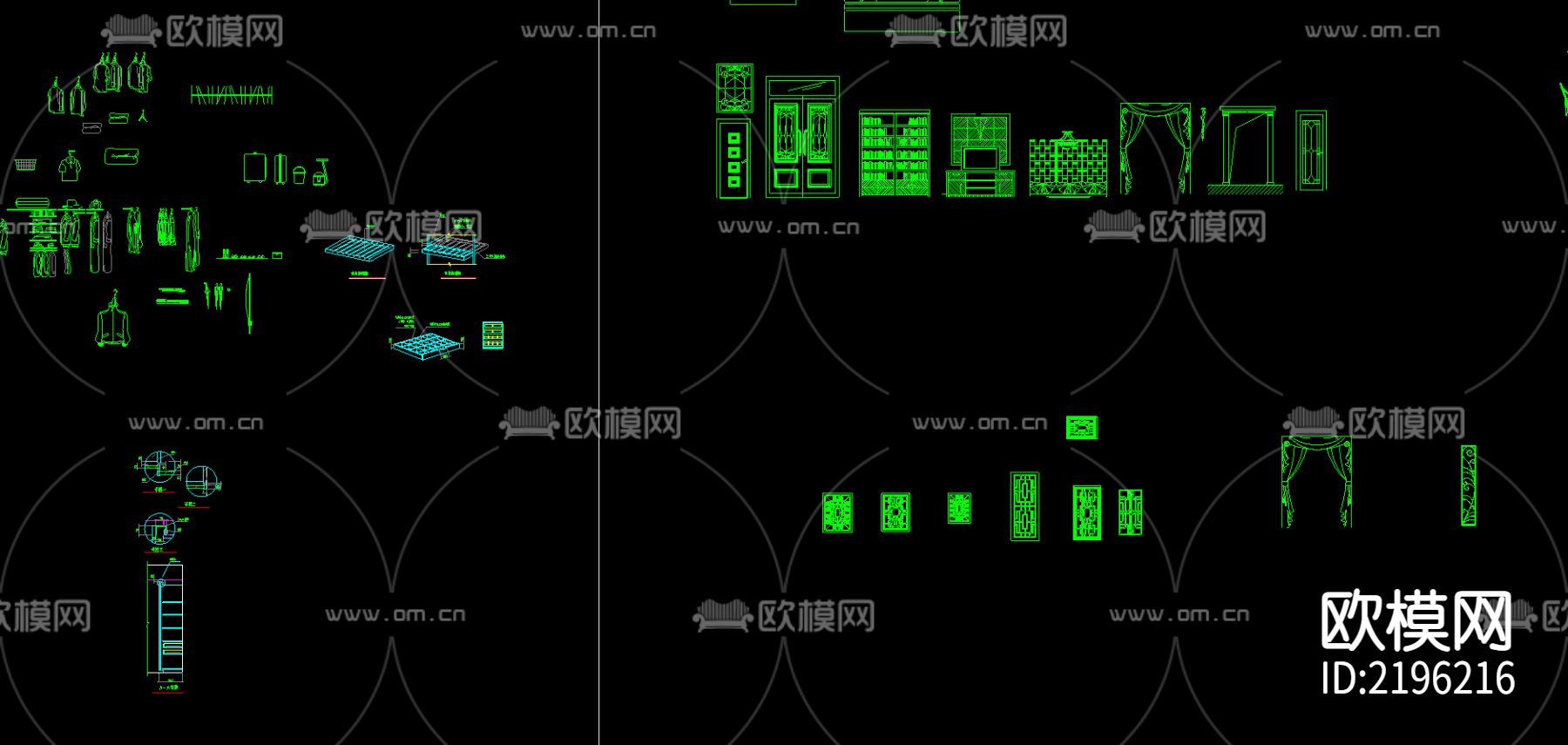 室内装修常用cad图库下载（渲染图6）
