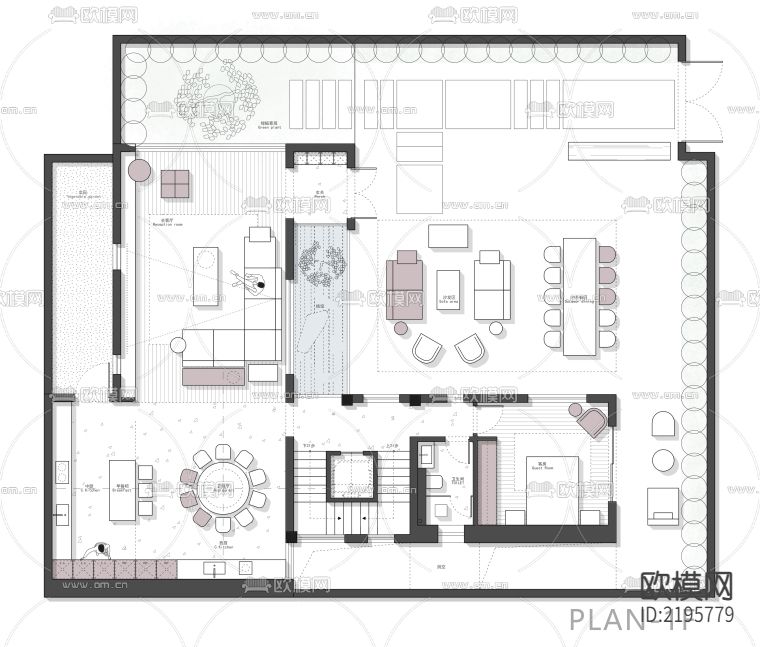独栋别墅cad施工图下载（渲染图1）