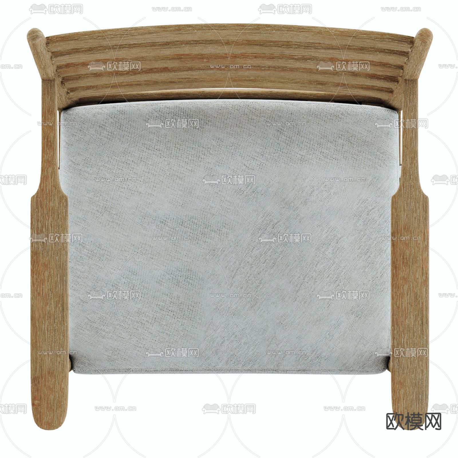 北欧原木扶手户外椅3d模型下载（渲染图8）