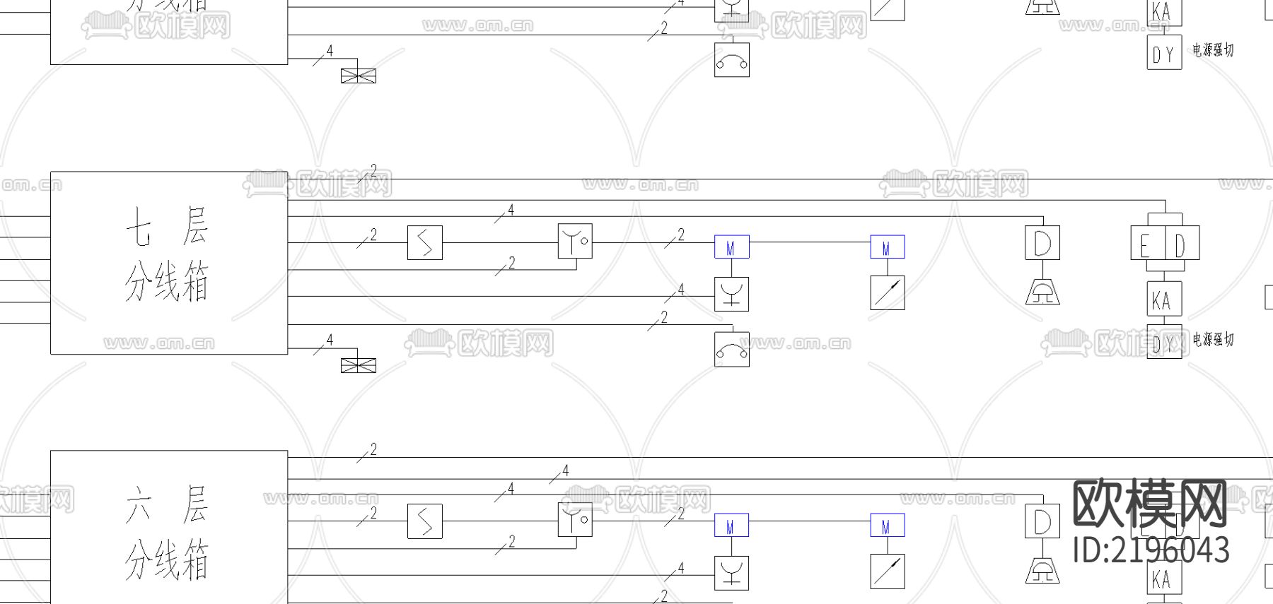 消防系统图cad施工图下载（渲染图3）