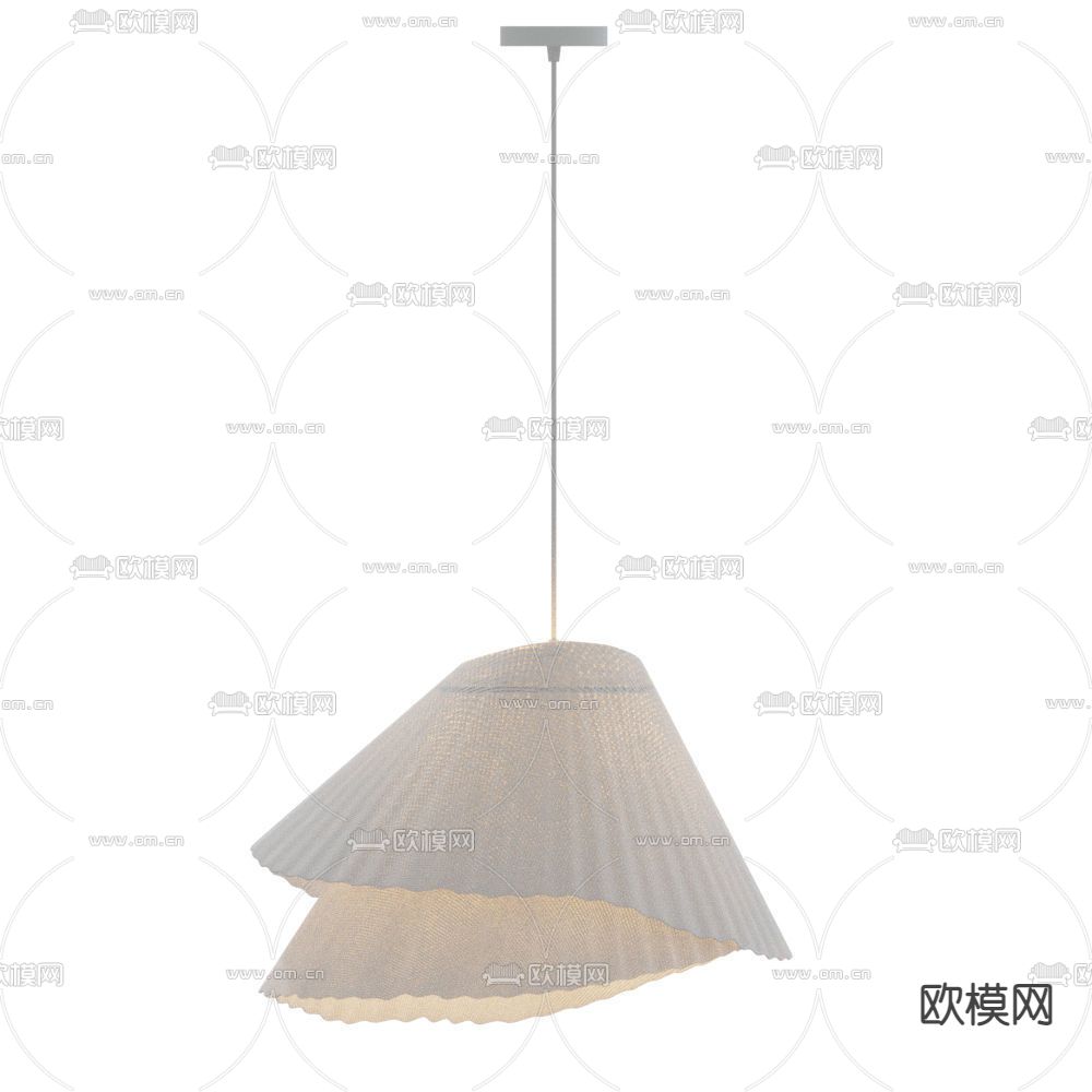 北欧简约轻纱艺术吊灯免费3d模型下载