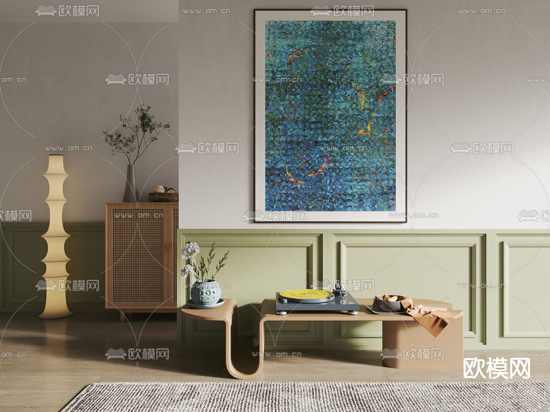 北欧装饰画3d模型下载