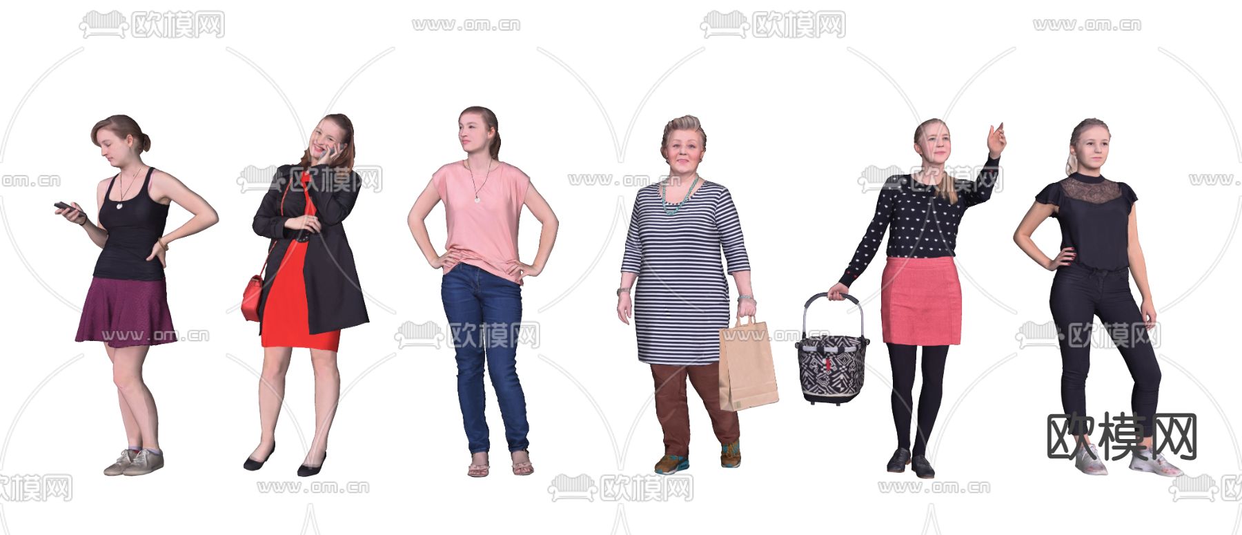 现代人物su模型下载（渲染图2）