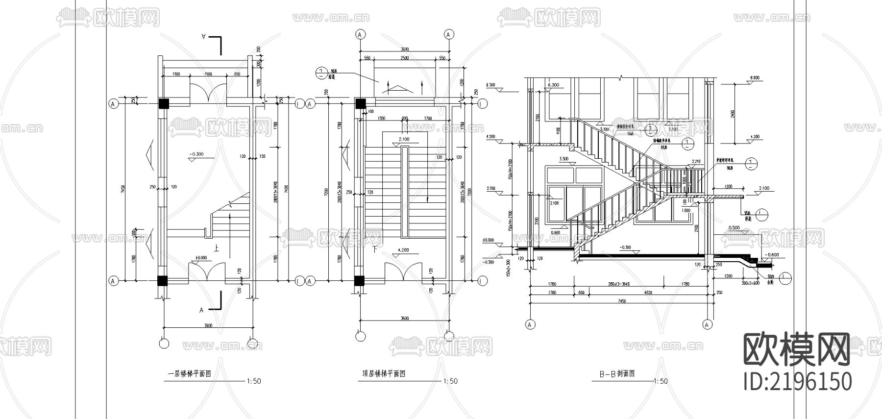 学校综合楼建筑cad施工图下载（渲染图6）