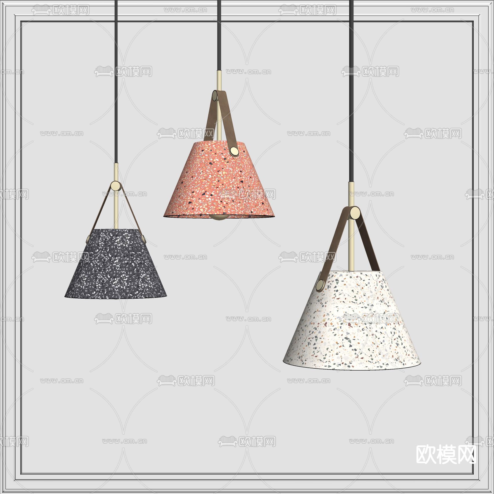 北欧吊灯su模型下载（渲染图2）