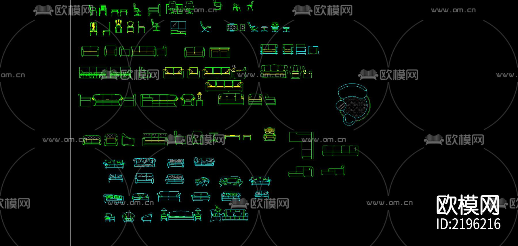 室内装修常用cad图库下载（渲染图5）