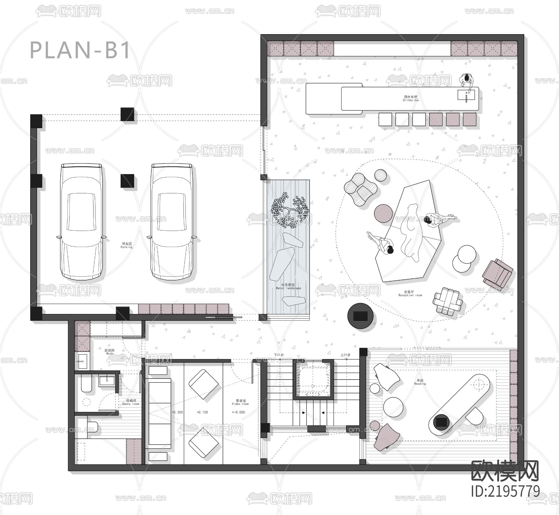独栋别墅cad施工图下载（渲染图4）