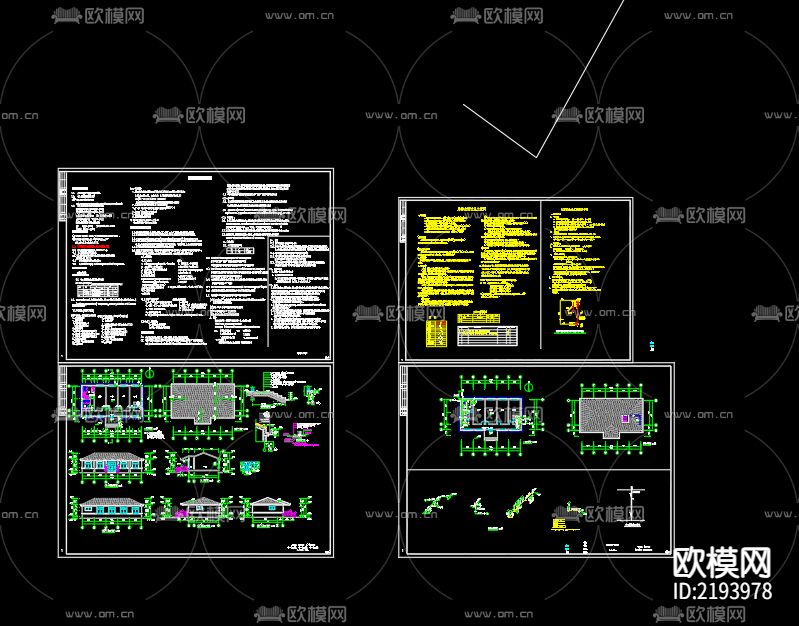 民房给排水CAD施工图下载（渲染图1）