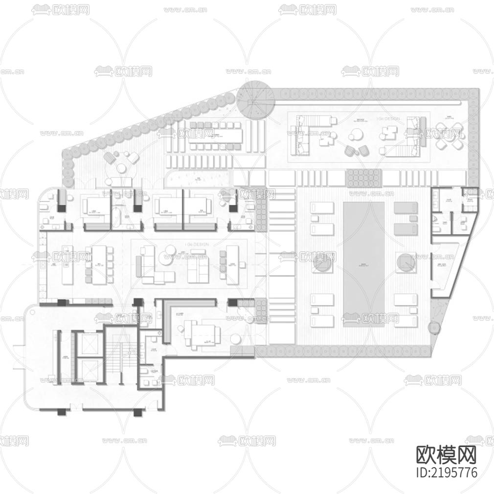 别墅cad施工图下载（渲染图1）