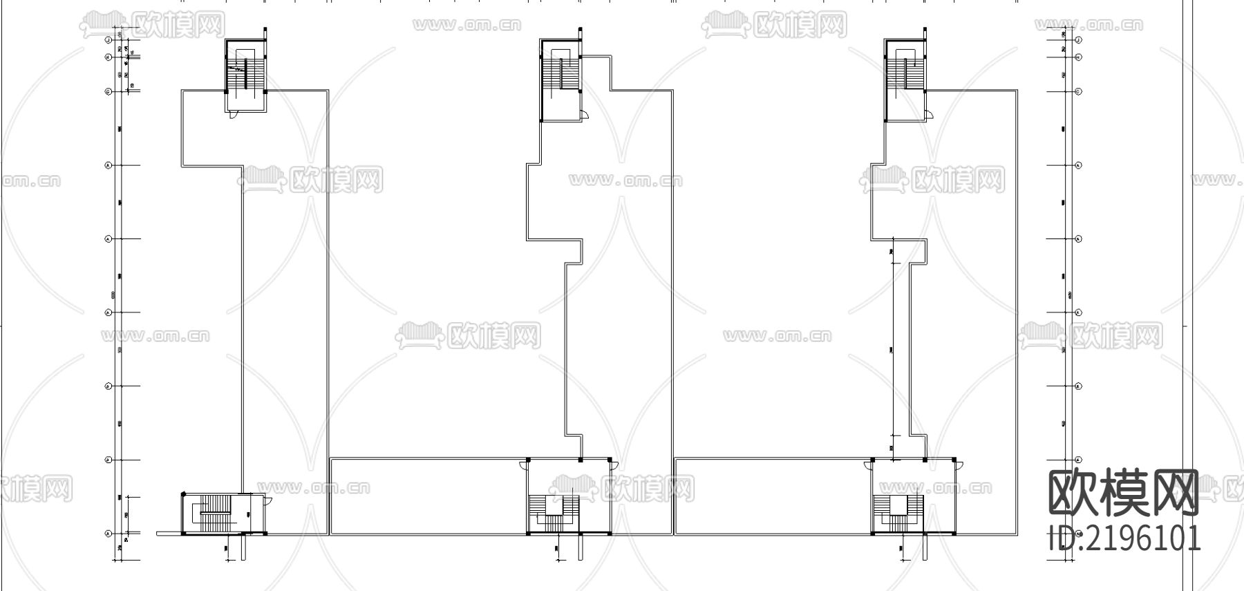小学教学楼建筑cad施工图下载（渲染图2）