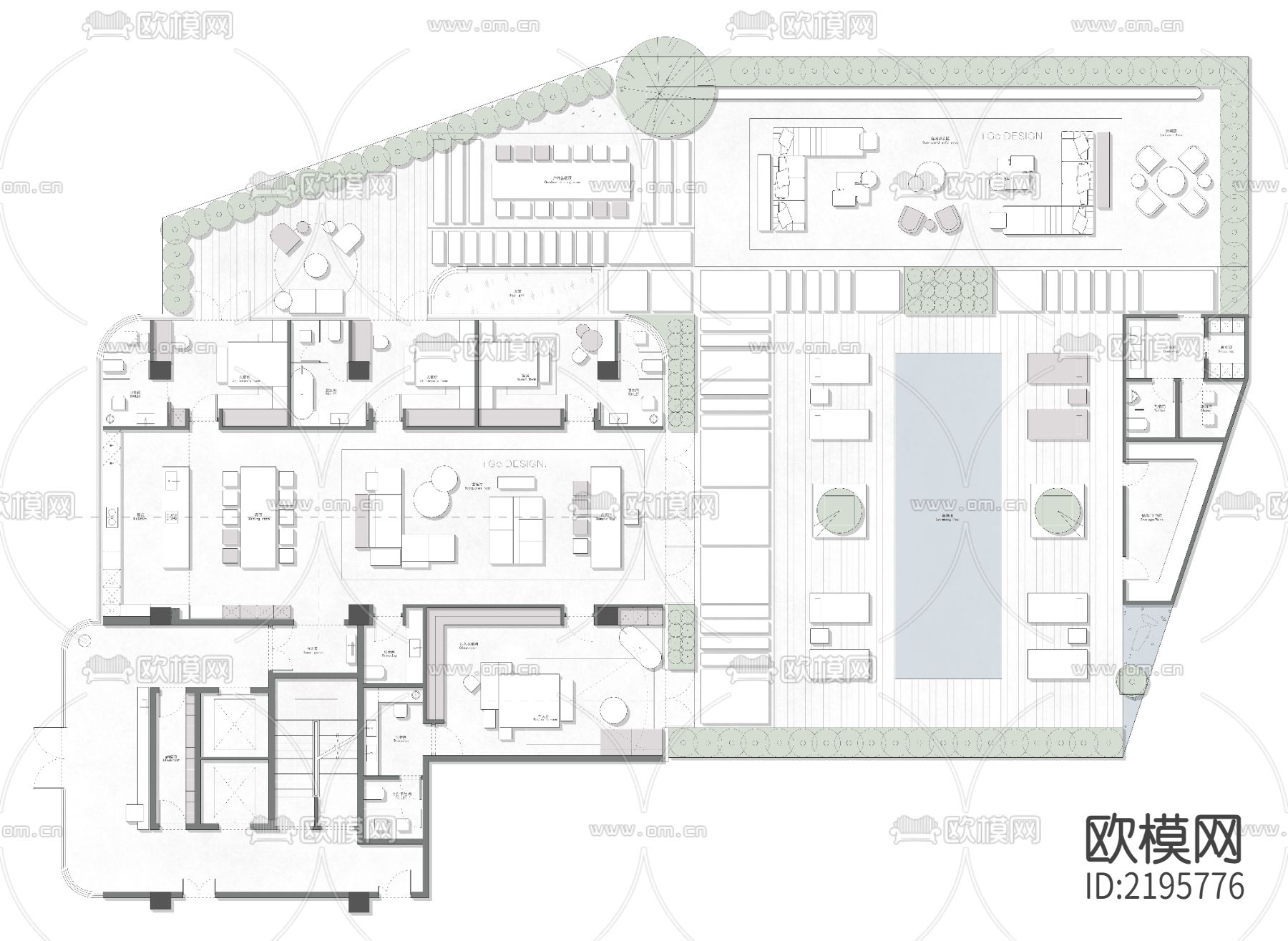 别墅cad施工图下载（渲染图2）