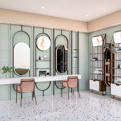  现代美妆店su模型 