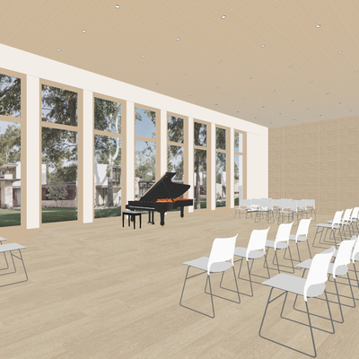  现代音乐教室su模型 