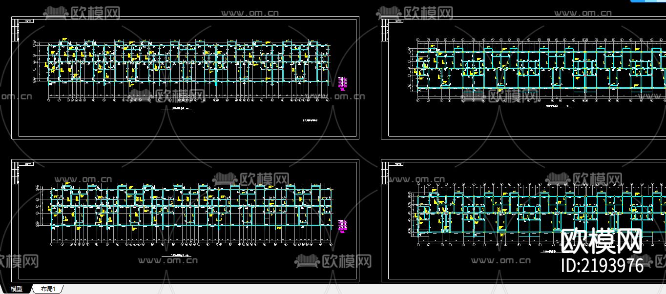 生态园区建筑工程结构CAD施工图下载（渲染图1）
