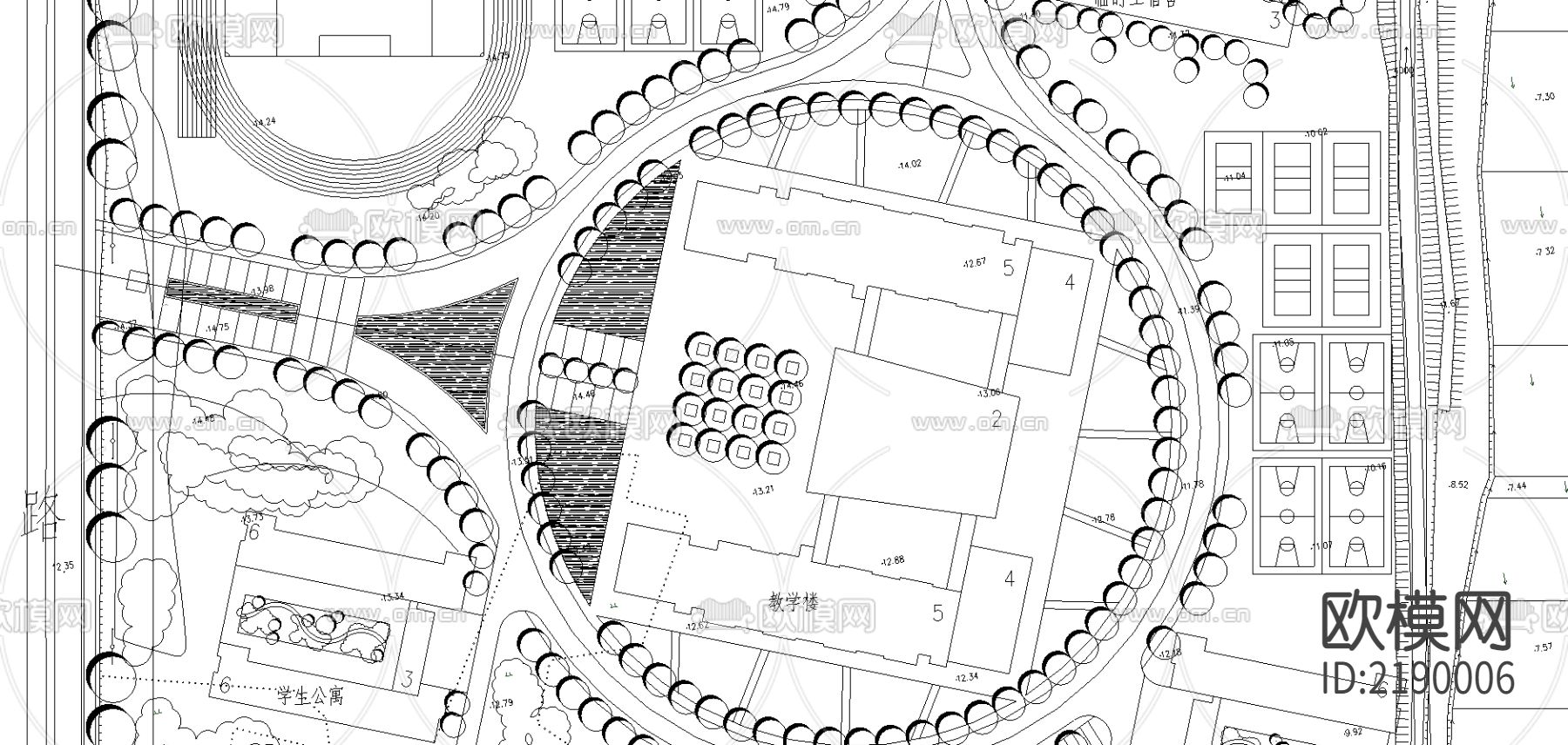 南航新校区规划CAD施工图下载（渲染图2）