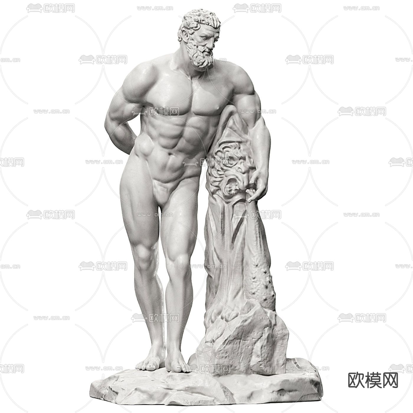 欧式大力神人物石膏雕塑3d模型