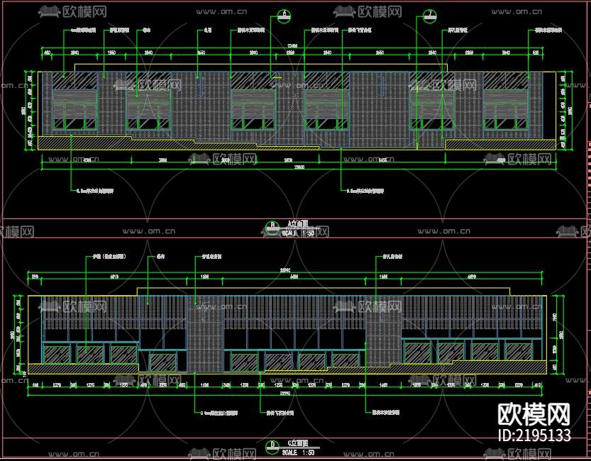 多功能厅CAD图纸下载（渲染图4）