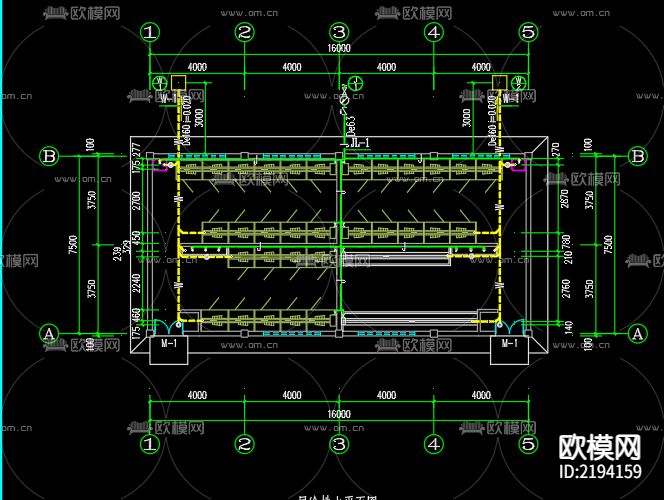 重岗中学大门给排水CAD施工图下载（渲染图3）
