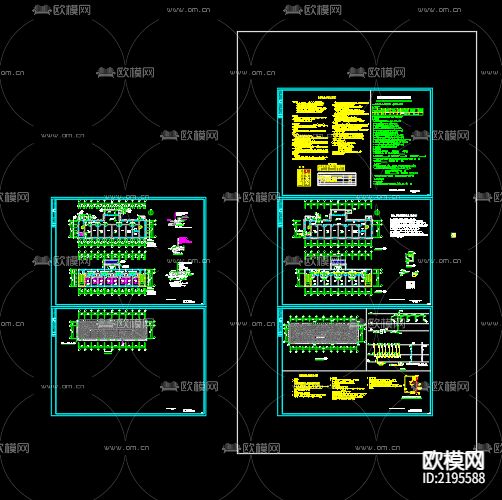 派出所给排水CAD施工图下载（渲染图3）