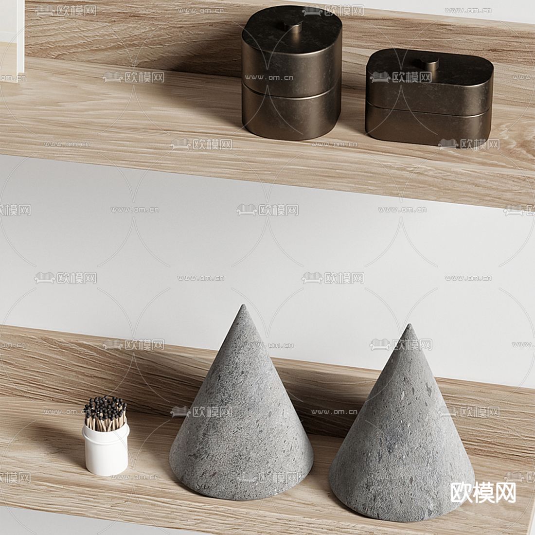 现代书籍雕塑摆件3d模型下载（渲染图4）