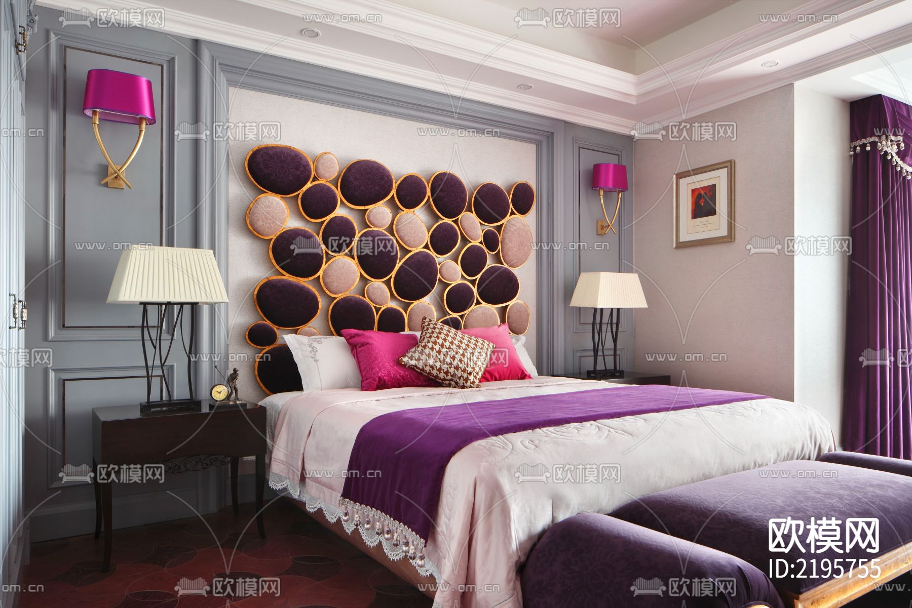 豪宅大平层效果图CAD施工图下载（渲染图2）