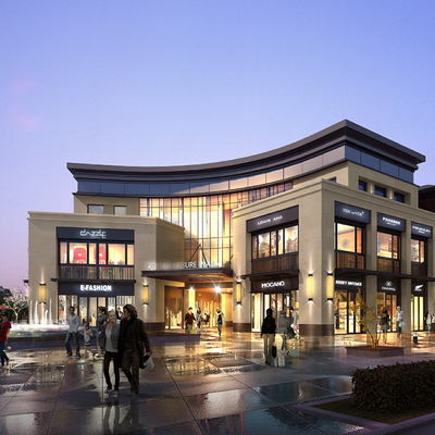 vr现代沿街商业街夜景3d模型id:12031809对比下载vr中式商业街3d模型