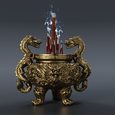 3d66模型香炉下载下载