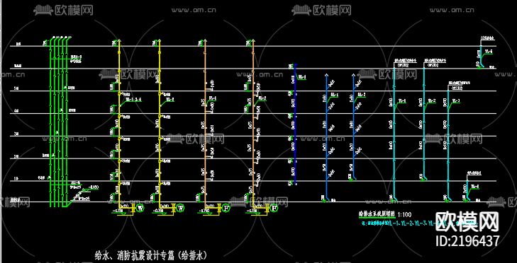金色界城10号17号23号30号楼给排水CAD施工图下载（渲染图4）