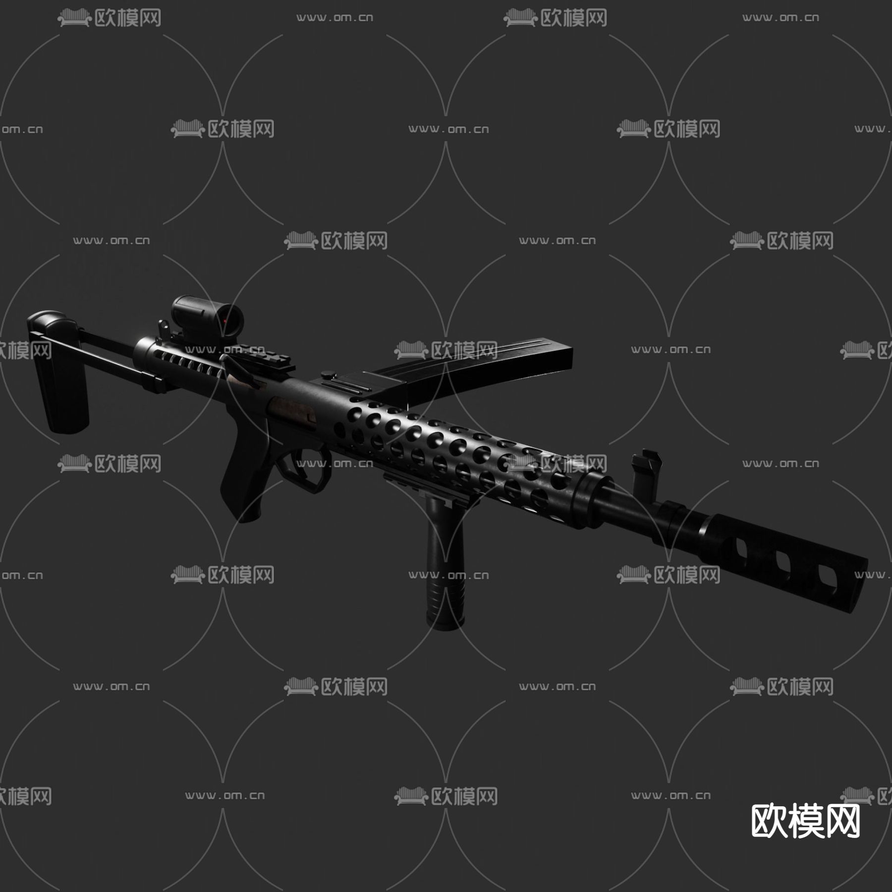 现代斯特林SMG冲锋枪免费3d模型下载