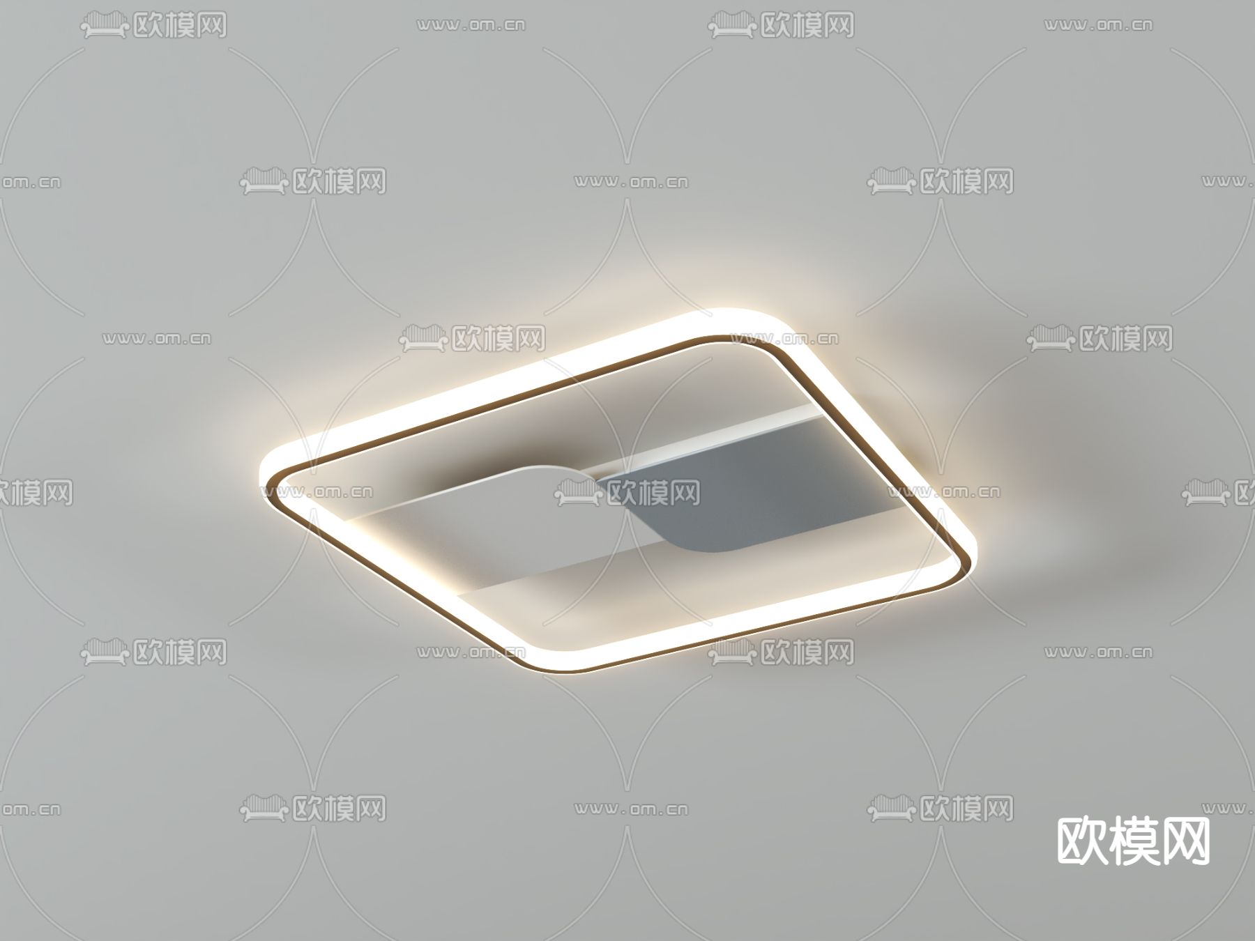 现代轻奢吸顶灯su模型下载（渲染图5）