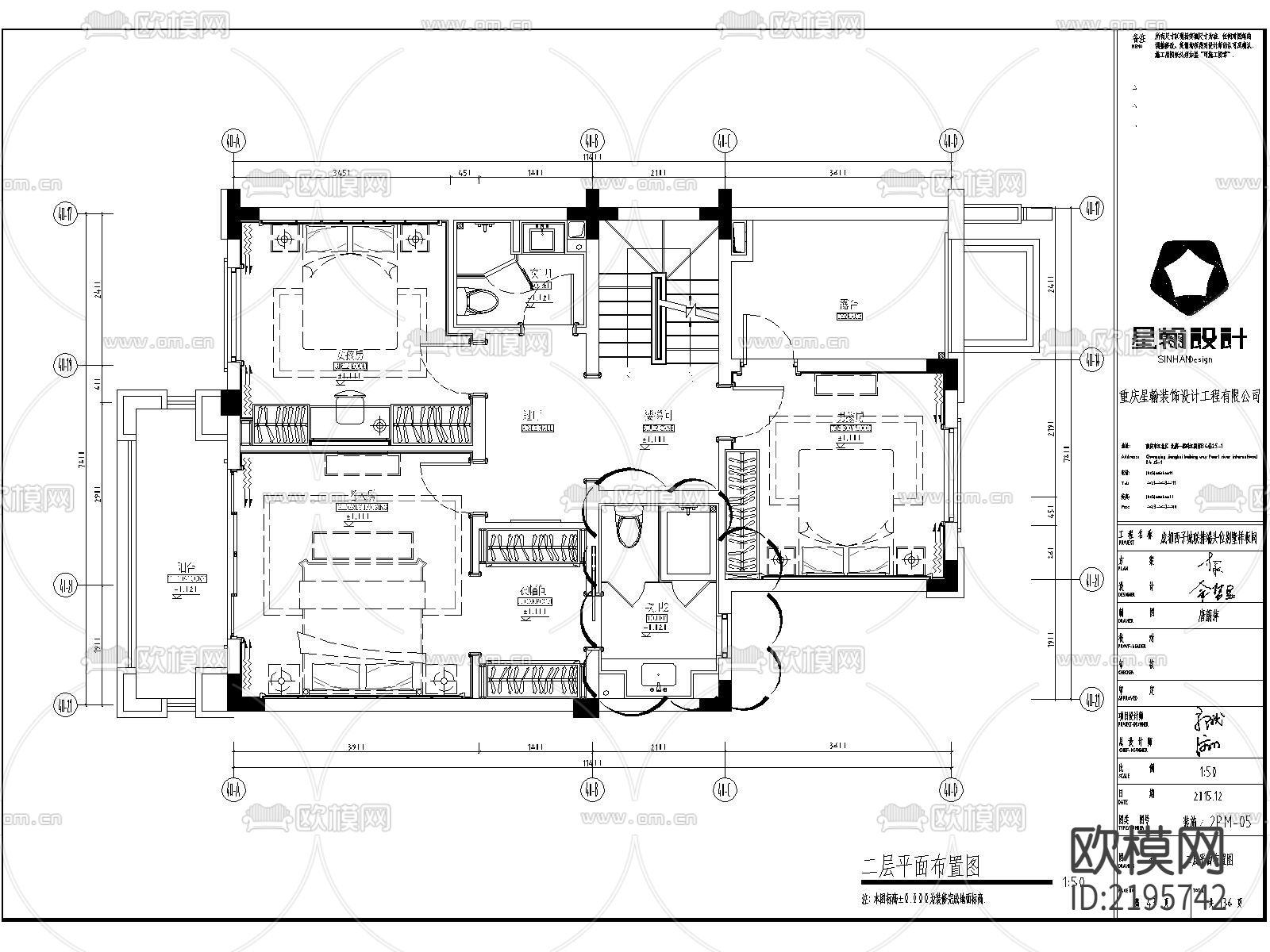 法式豪宅大平层效果图CAD施工图下载（渲染图3）