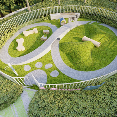  现代宠物乐园su模型 