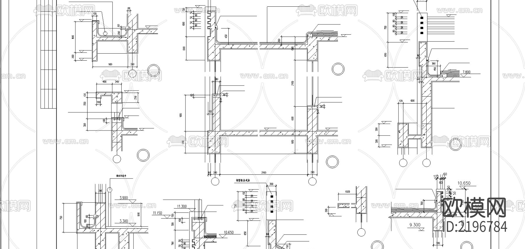 幼儿园楼梯节点CAD施工图下载（渲染图2）