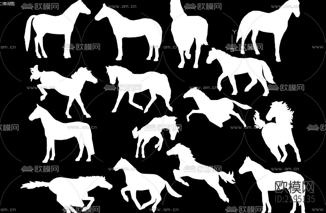 骏马CAD图库下载（渲染图4）