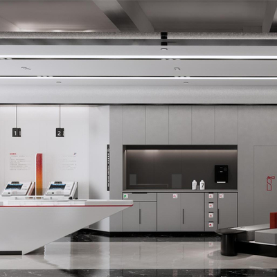  现代行政服务大厅su模型 