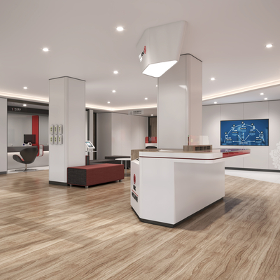  现代银行办事大厅su模型 