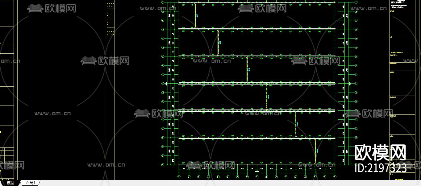 公司钢结构工程cad图库下载（渲染图4）