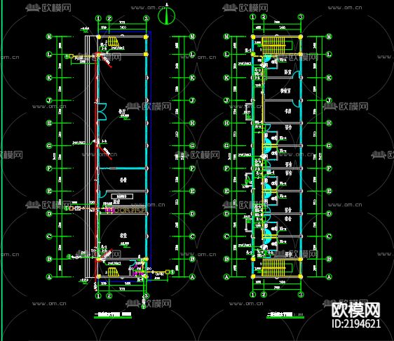 僧寮堂给排水系统CAD施工图下载（渲染图4）