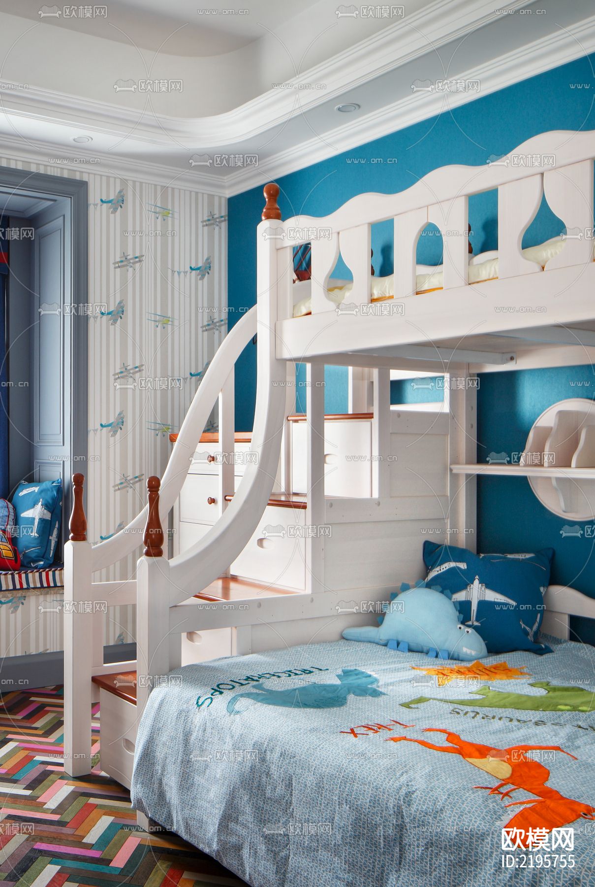 豪宅大平层效果图CAD施工图下载（渲染图5）